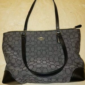 Grey Jacquard Zip Top Coach